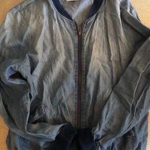 Lightweight Cotton Denim Style Bomber Jacket L